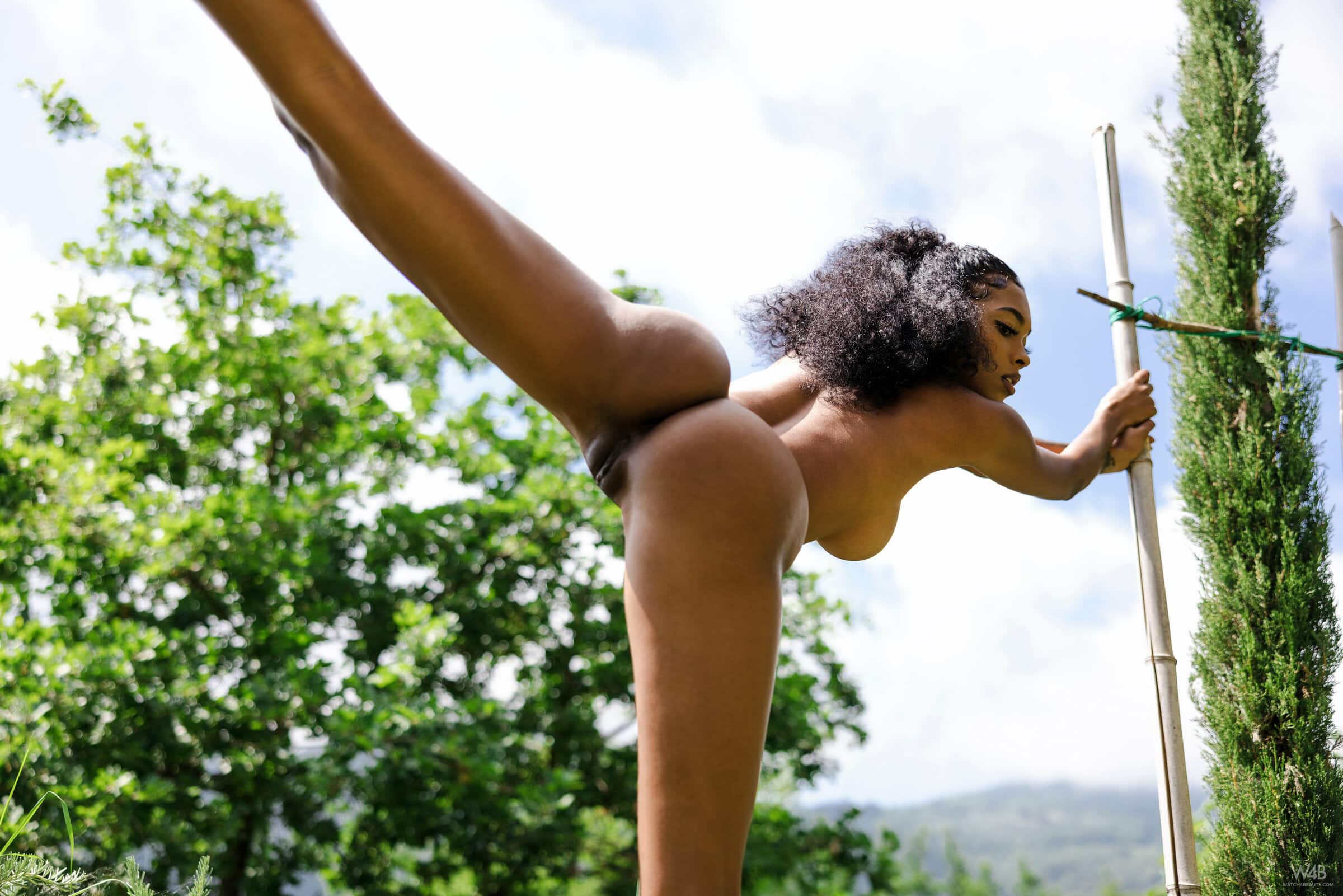 Barbie is flashing her lovely and exotic body while getting naked