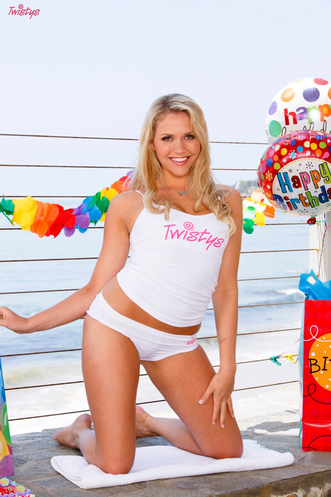 Mia Malkova is all smiles celebrating her birthday at the beach