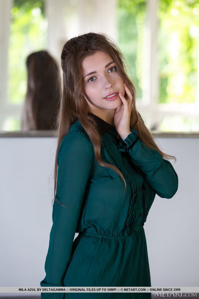 MetArt presents Mila Azul - Green Dress