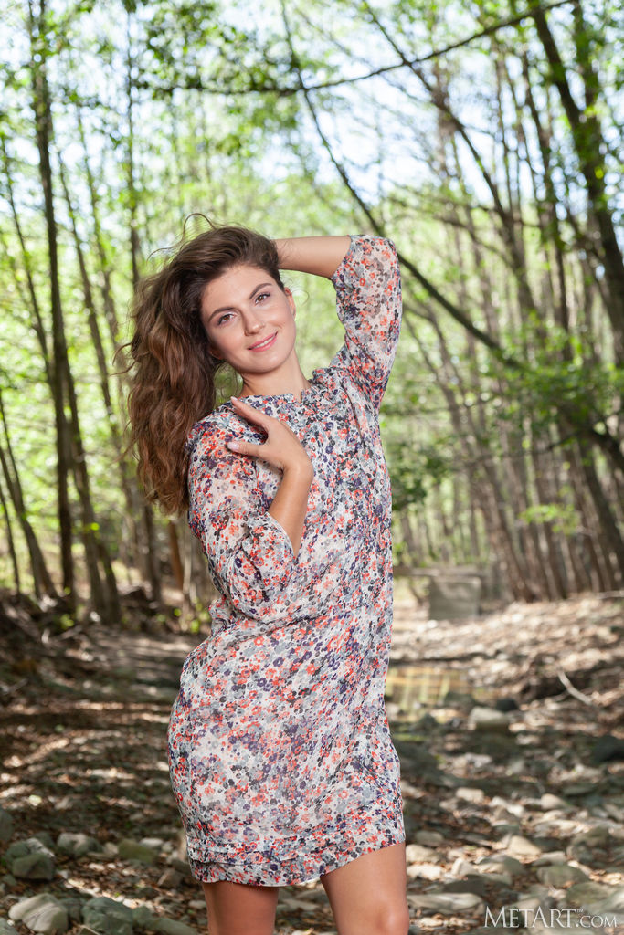 Kassie Expressing Her Carefree Nature By Slipping Off Her Dress