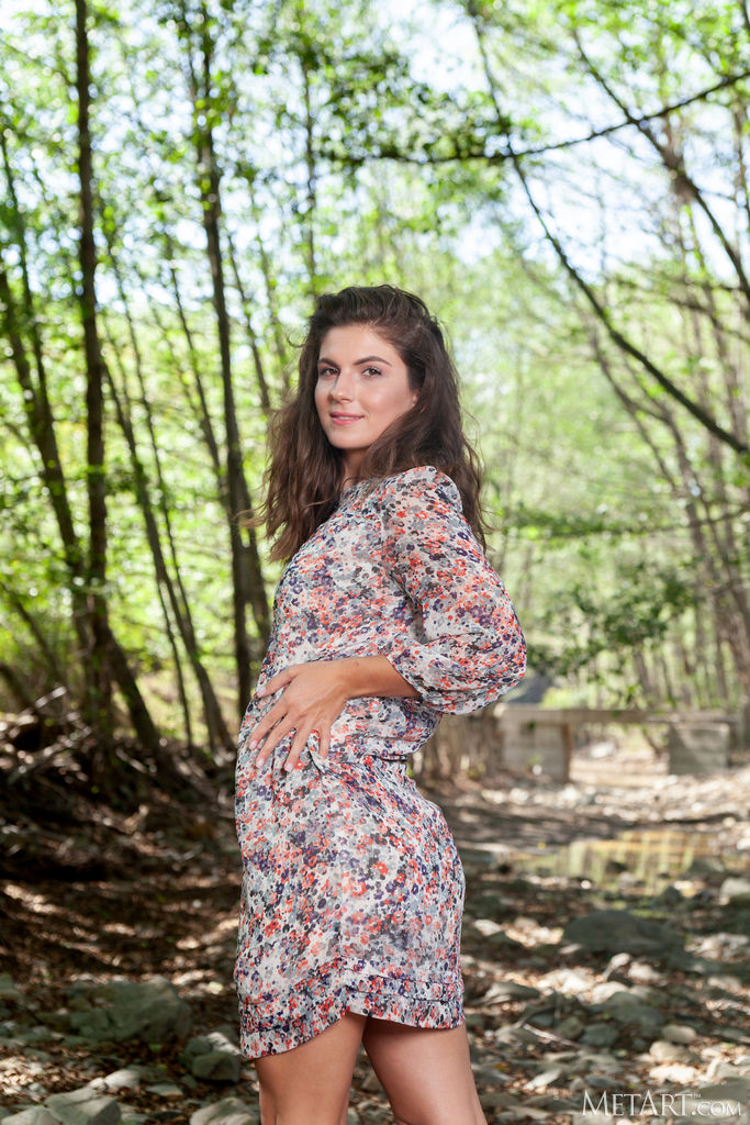 Kassie Expressing Her Carefree Nature By Slipping Off Her Dress