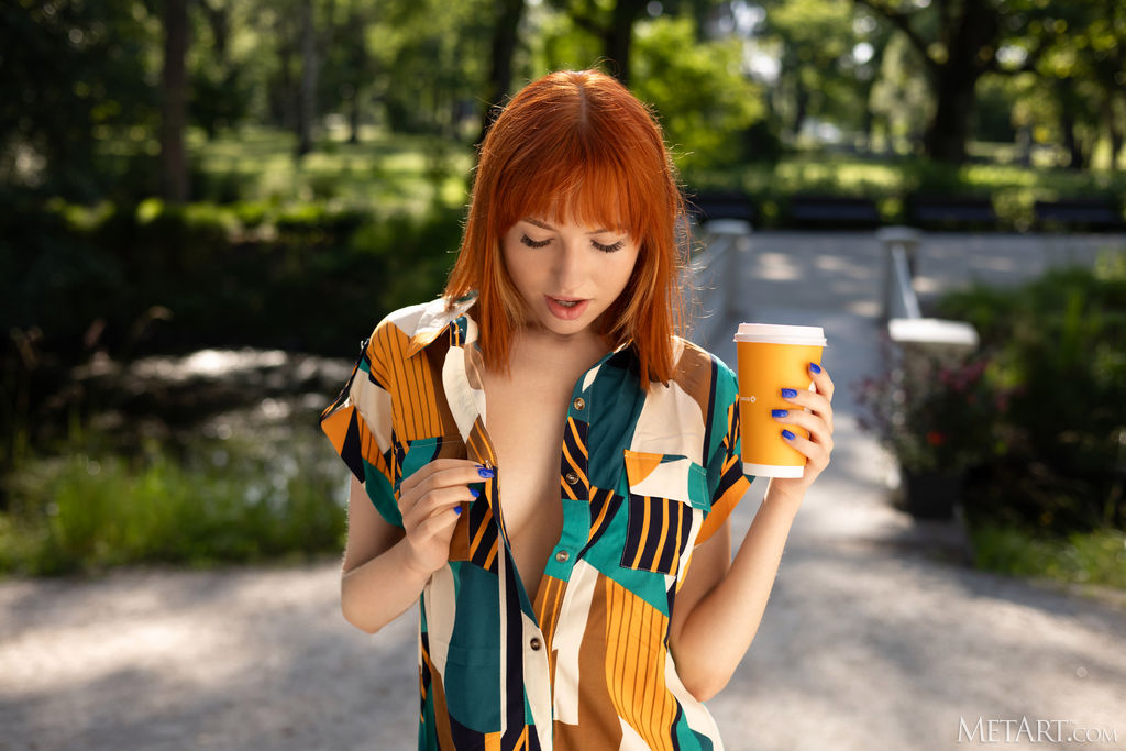Lilly Mays Unbuttoning Her Dress And Spreads Her Porcelain-pale Thighs