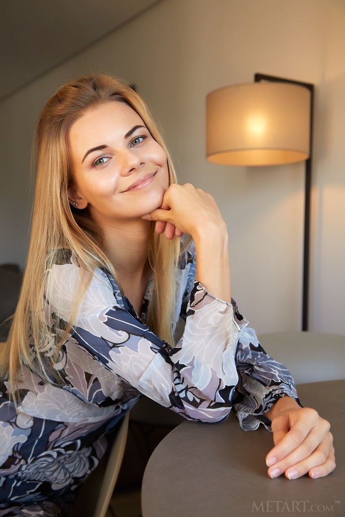 Nordica - Cute, skinny blonde has gorgeous legs that go on for days