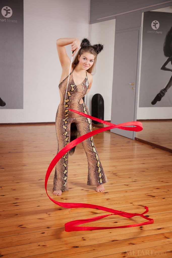 Alexia - She can do a lot of things naked at the gym working out