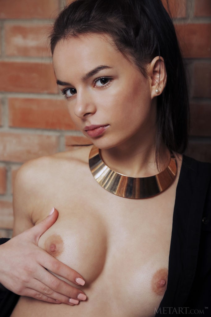 Debora A - High class luxurious teen babe posing naked on an armchair