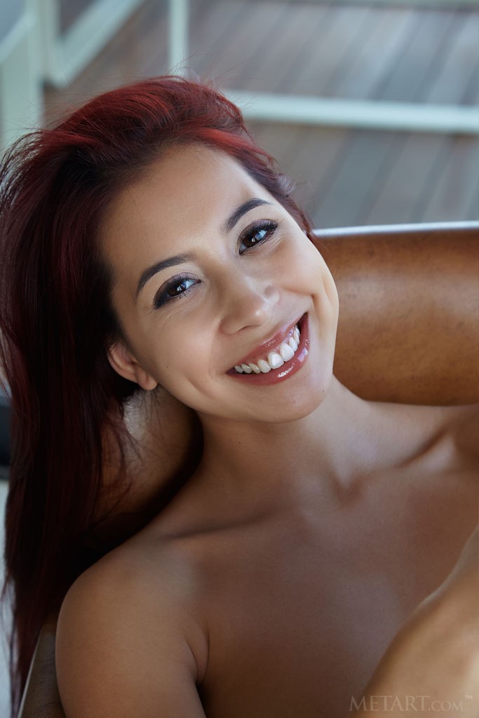 Paula Shy - Beautiful babe with long, red hair spreads her perfect pussy
