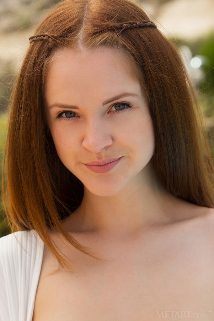 Alice May - It's time for fun in the sun when she gets naked outside