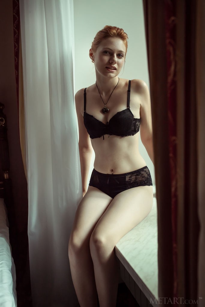 Shirley Tate - Her nipples are hard as she slips her lacy panties off