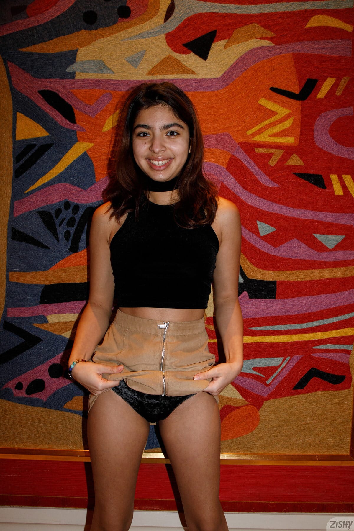Hazel Heart looks adorable showing off her skinny figure at Casino